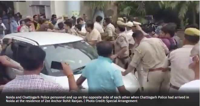 U.P. and Chhattisgarh Police jostle over the arrest of TV anchor