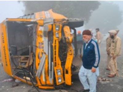 8-year-old school kid, bus driver die in accident with truck in Punjab’s Tarn Taran district